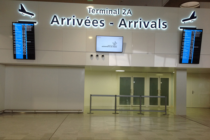 Charles de Gaulle airport Terminal 2A arrivals meeting point